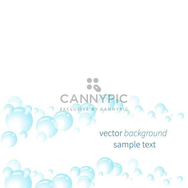 Vector illustration of white background with blue bubbles - бесплатный vector #125975