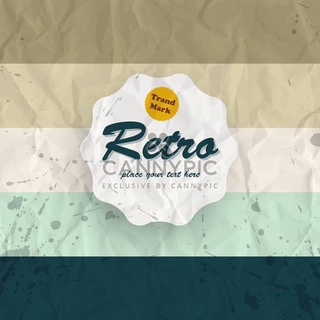Vector illustration of retro colorful background with paint drops - vector gratuit #126615 