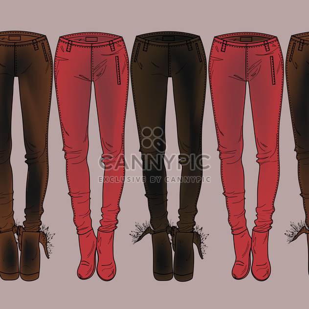 Vector colorful background with fashion pants - vector #126635 gratis