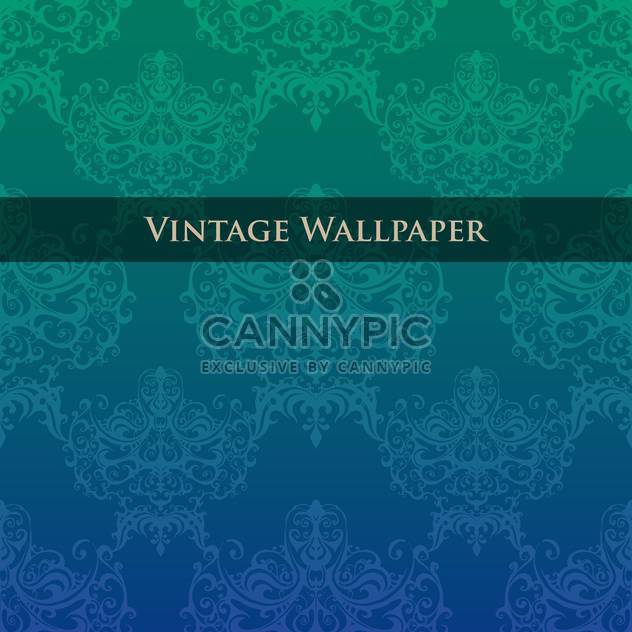 Vector colorful vintage wallpaper with floral pattern - vector gratuit #126825 