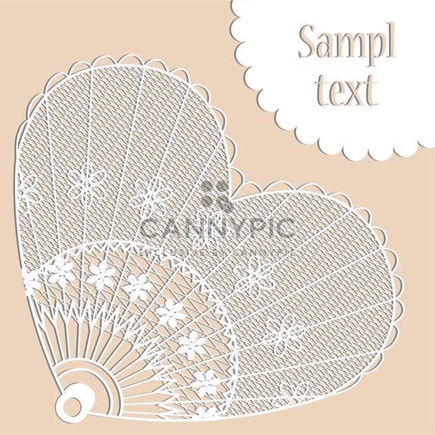 Greeting card with heart shape and sample text - Free vector #126875