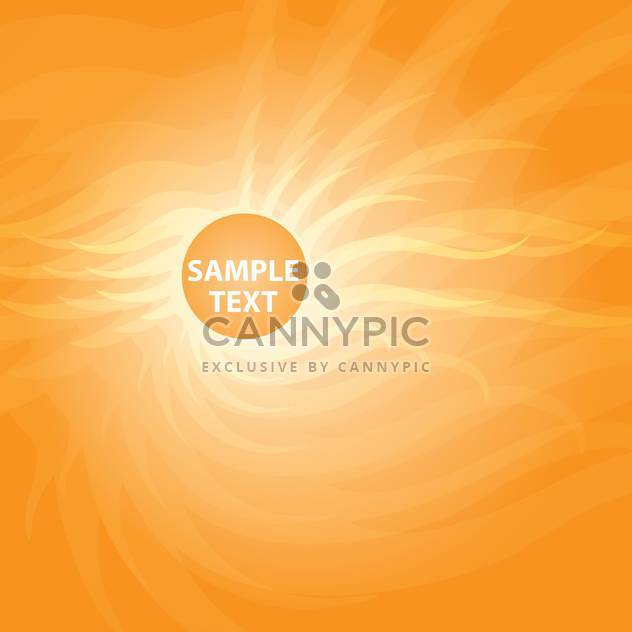Vector illustration of orange sunny abstract background with text place - vector #127125 gratis
