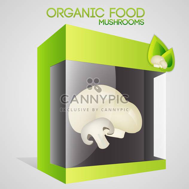 Vector illustration of mushrooms in packaged for organic food concept - vector #127315 gratis