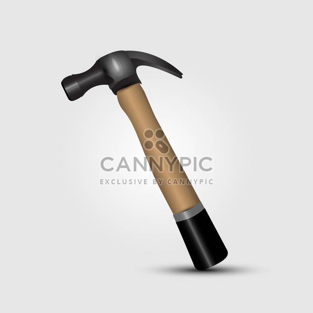vector illustration of handy hammer on white background - vector gratuit #127495 