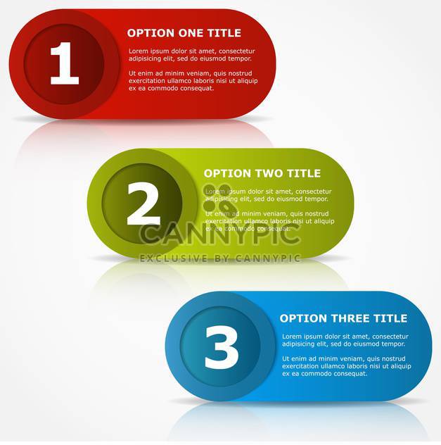 colorful three options banners - vector #127635 gratis