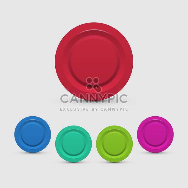 vector set of colorful buttons on white background - vector #127695 gratis