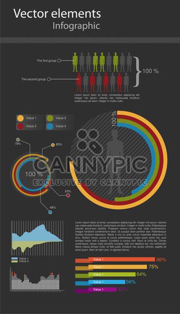 Vector infographic elements for web and print usage - Free vector #127795