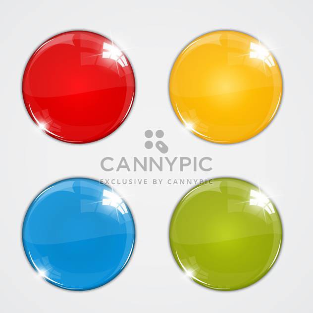 vector set of colorful balls on white background - Free vector #128055