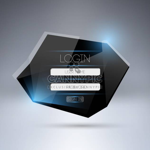 Modern login web form - vector gratuit #128275 