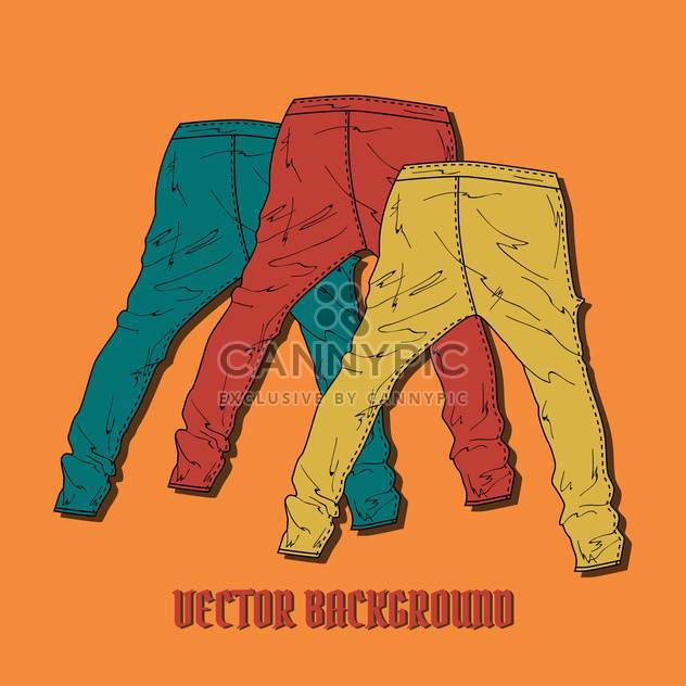 Set with multicolored pants vector icons - vector #128365 gratis