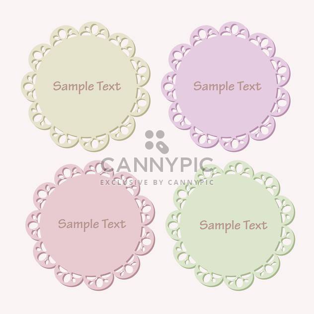 Vector set of lace frames with sample text - Free vector #128455