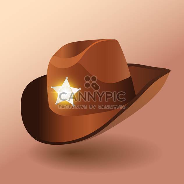 Vector illustration of sheriff's leather hat - бесплатный vector #128655