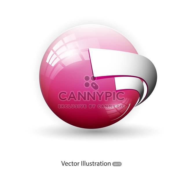 Vector background with glossy pink sphere. - Free vector #128745