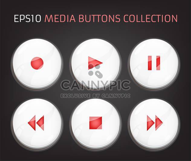 Vector buttons of audio player - бесплатный vector #128755