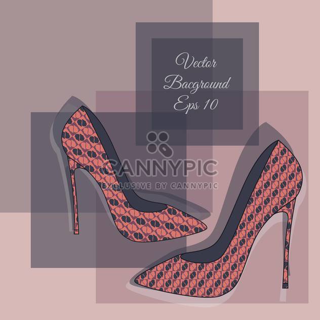 Vector background with fashion shoes - бесплатный vector #128895