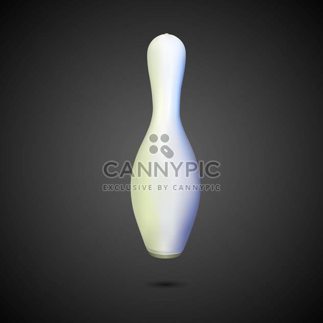 Vector illustration of bowling skittle on grey background - vector gratuit #128905 