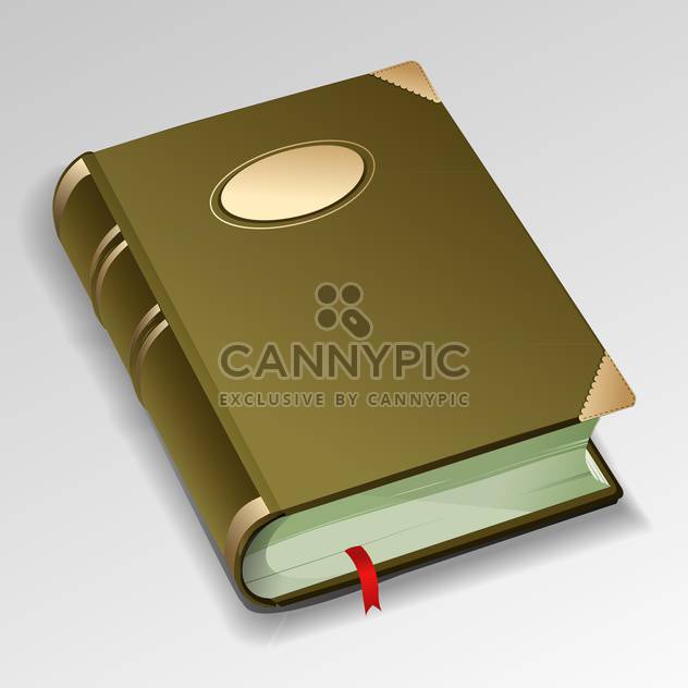 old vector book with bookmark - Free vector #128985