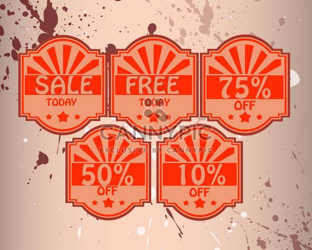 set of vector shopping sale labels - Free vector #129035