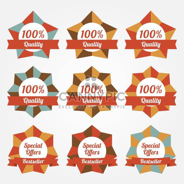 set of vector sale labels and badges - Free vector #129115