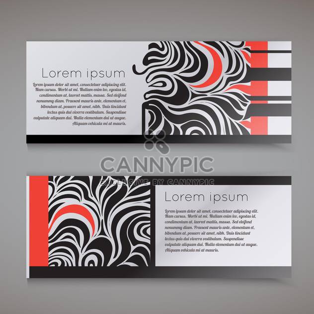 Vector templates of business cards with swirls - Free vector #129495
