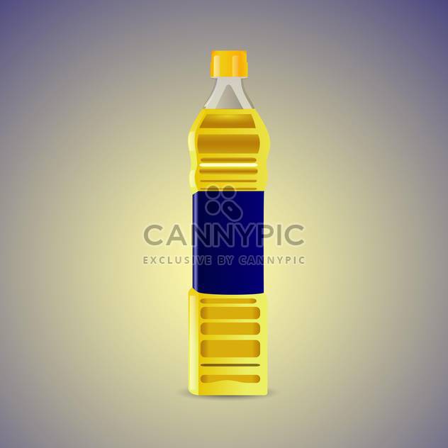 Vector illustration of vegetable oil in plastic bottle - vector gratuit #129515 