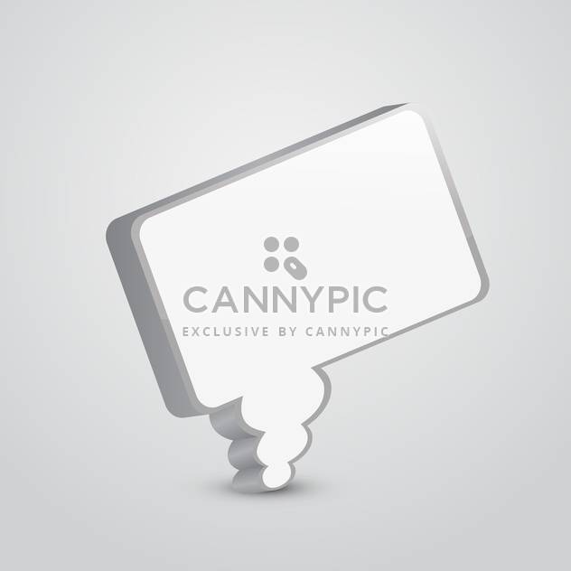 Vector illustration of speech bubble on gray background - Free vector #129685