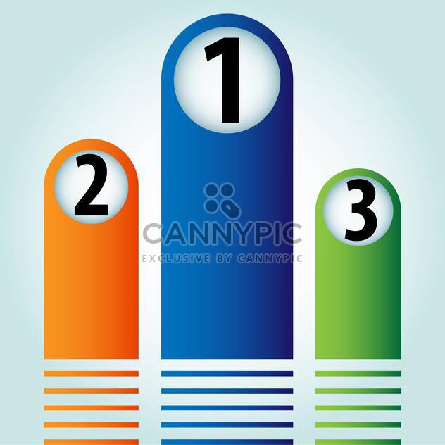 Vector colorful banners with numbers on blue background - Free vector #129865