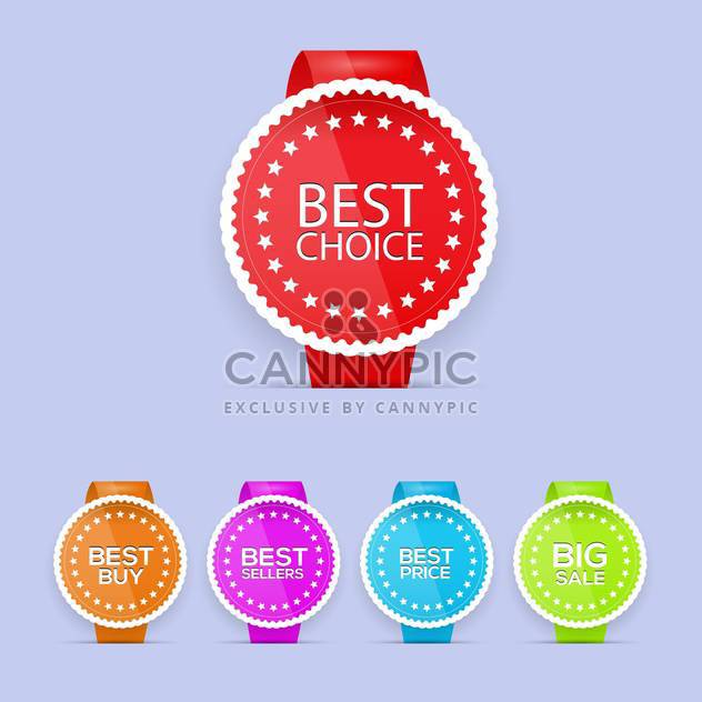 Best choice, best buy, best price and best sale tags - vector #130145 gratis
