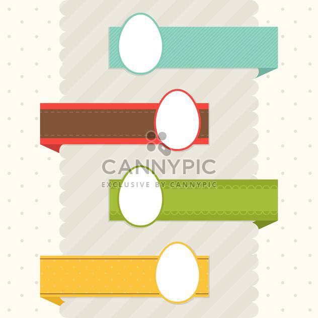Set with easter eggs and ribbons - vector gratuit #130375 