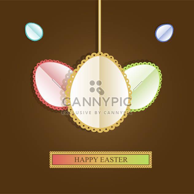 Happy easter greeting card - vector gratuit #130405 