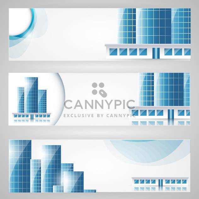 city banners set background - Free vector #130515
