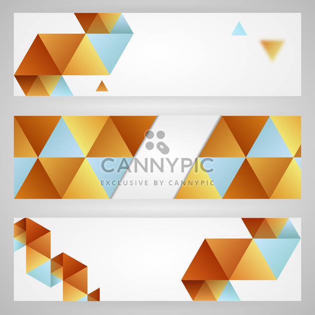 Vector white cards with triangles - бесплатный vector #130525