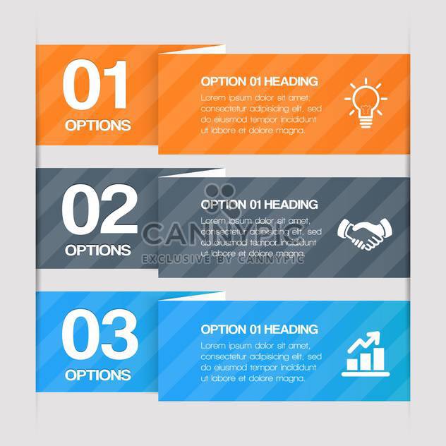 step by step web elements with text place - бесплатный vector #130675