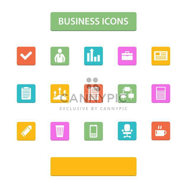 vector illustration of business icons - бесплатный vector #130725