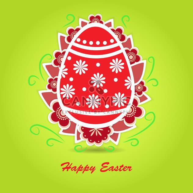 Happy easter greeting card vector illustration - Free vector #130885