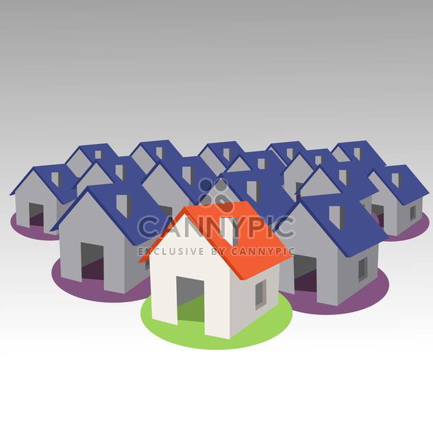 Houses icons vector collection - vector #131135 gratis