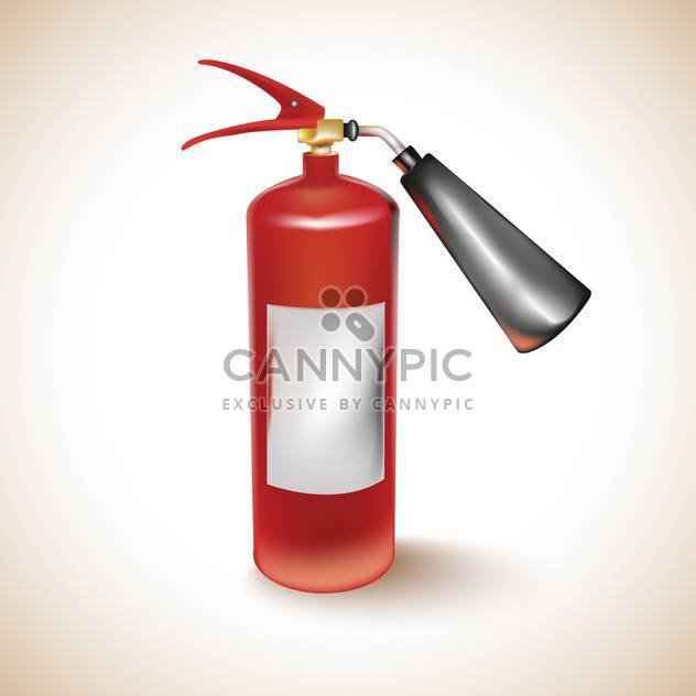Red fire extinguisher on light background - Free vector #131305
