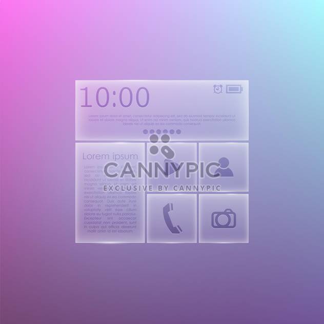 Mobile phone menu icons on gradient background - бесплатный vector #131435