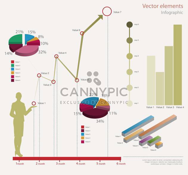 Vector infographic elements illustration - vector #131725 gratis