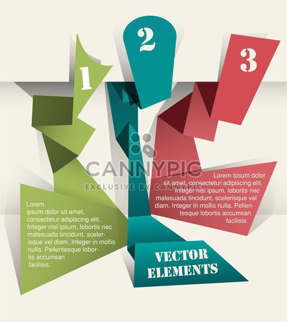 Vector origami background with numbers - бесплатный vector #131745