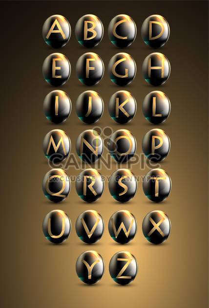 Golden shiny letters on brown background - Free vector #132245
