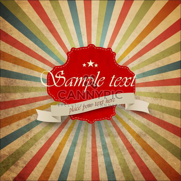 Bright retro background with red frame - vector #132405 gratis