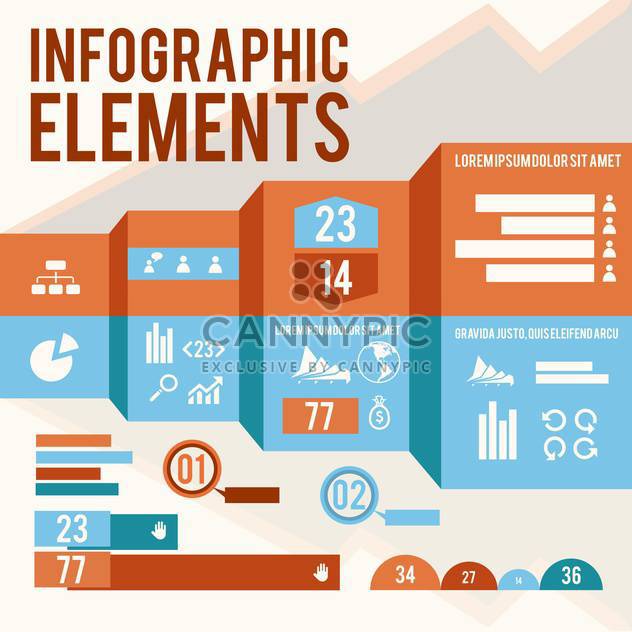 business infographic elements set - vector gratuit #133015 