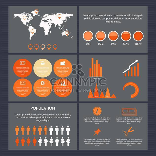business infographic elements set - vector gratuit #133045 