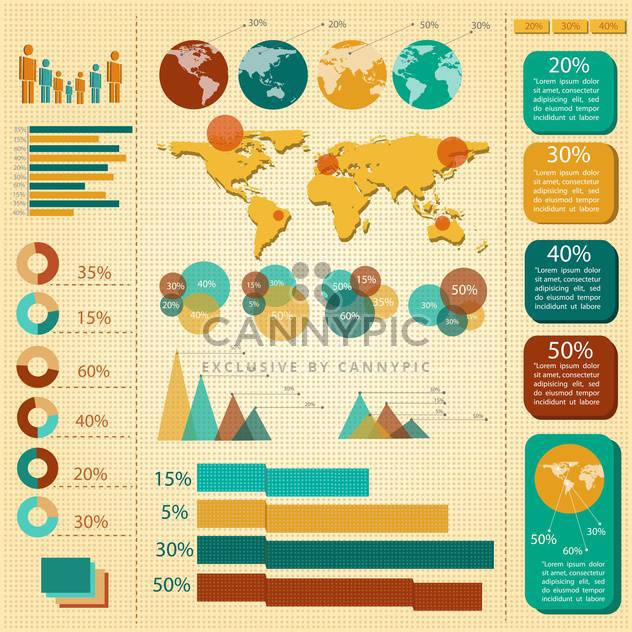 business infographic elements set - Free vector #133185