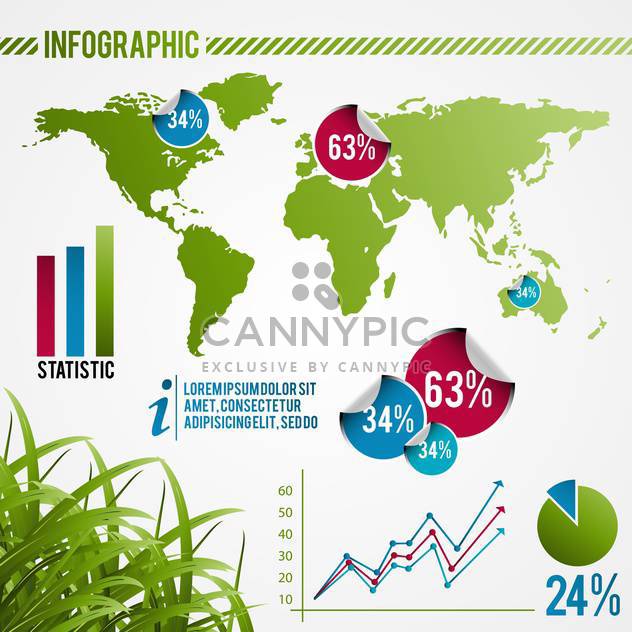 ecology infographics with elements and icons - vector #133415 gratis