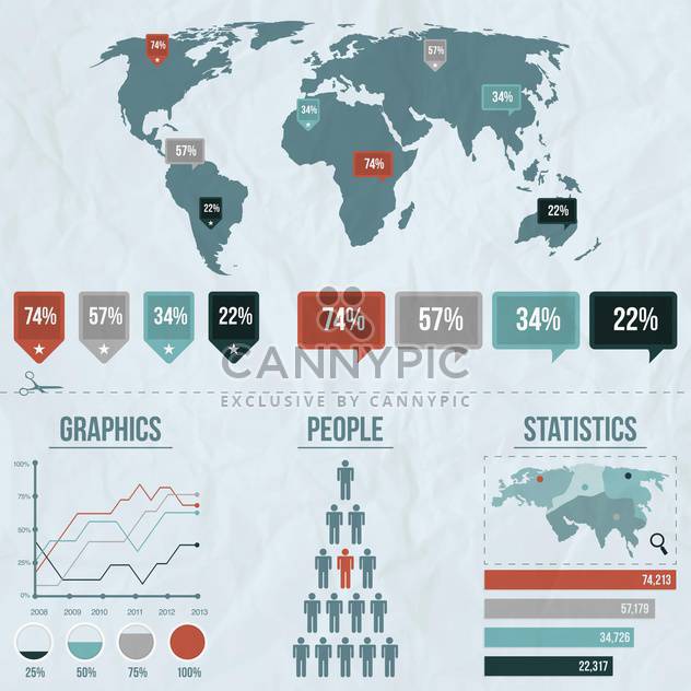 vector elements of business infographics - Free vector #133515