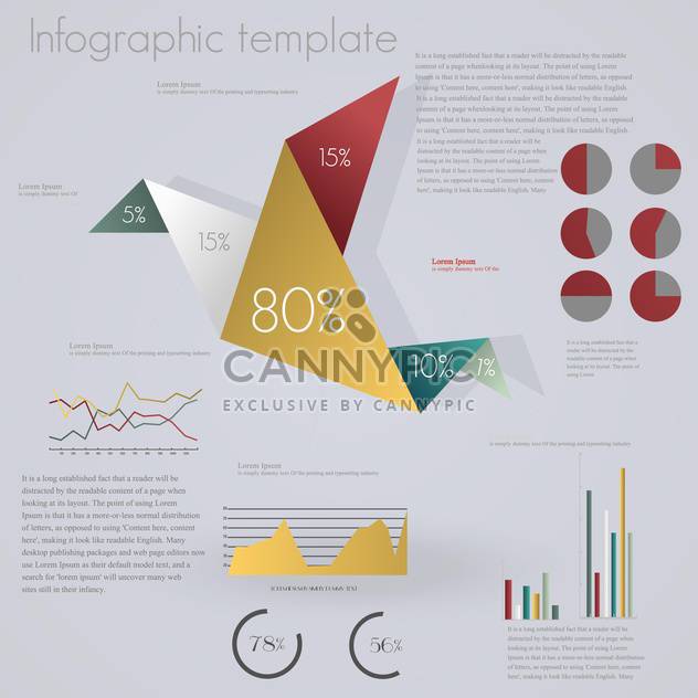 set of elements for business infographics - vector gratuit #133735 