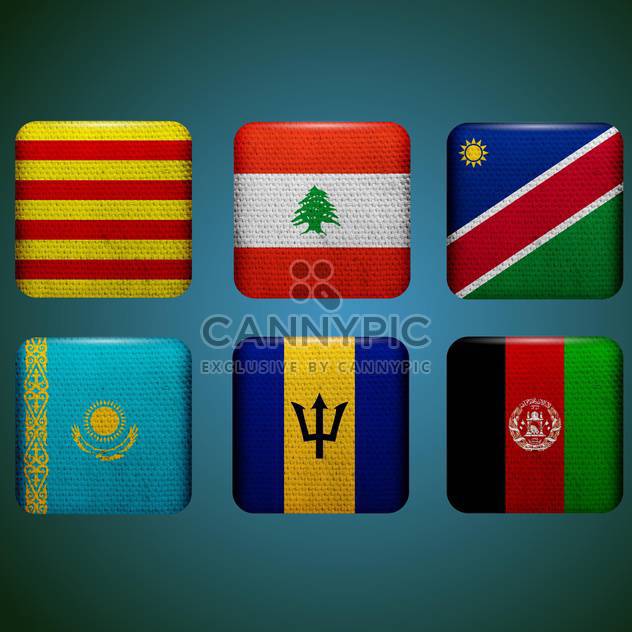 world countries vector flags - vector gratuit #134755 