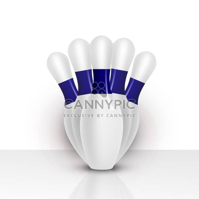 group of bowling game pins - vector gratuit #134785 